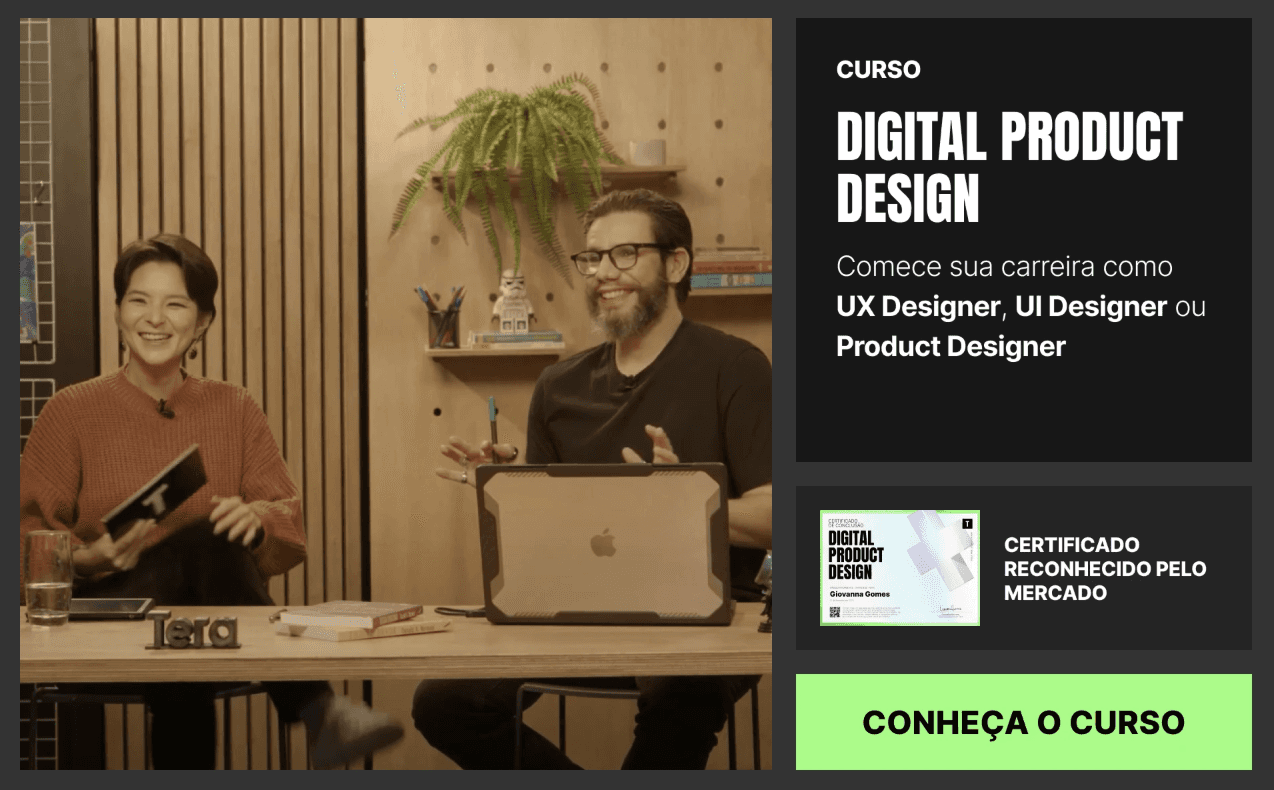 Exemplo de prototipagem de produto digital