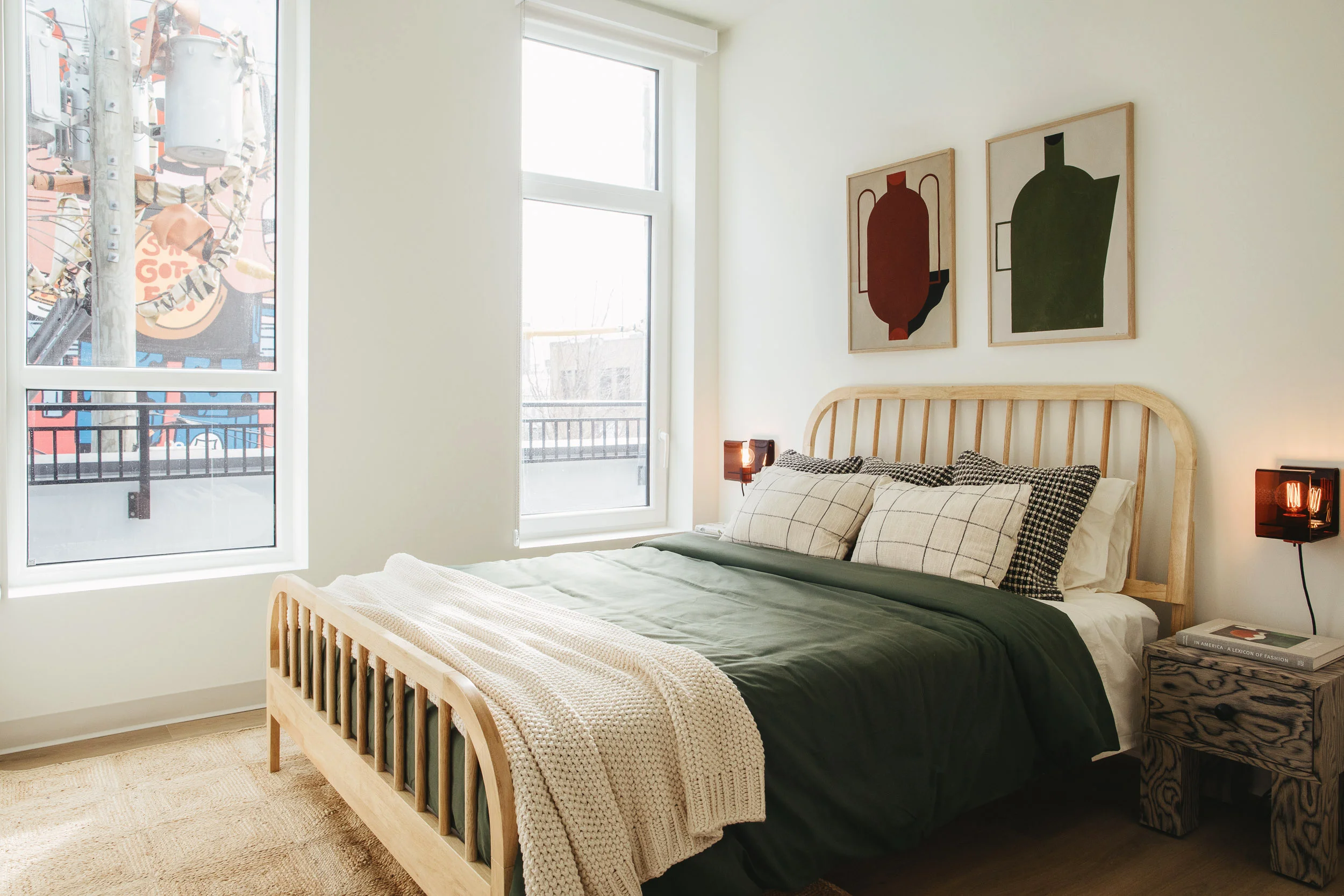 CityPads Fremont bedroom interior with large windows