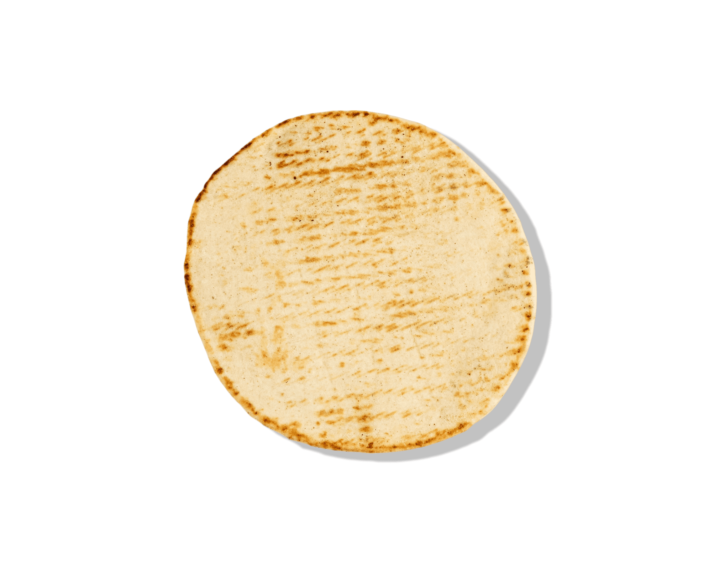 top down shot of a single pita bread