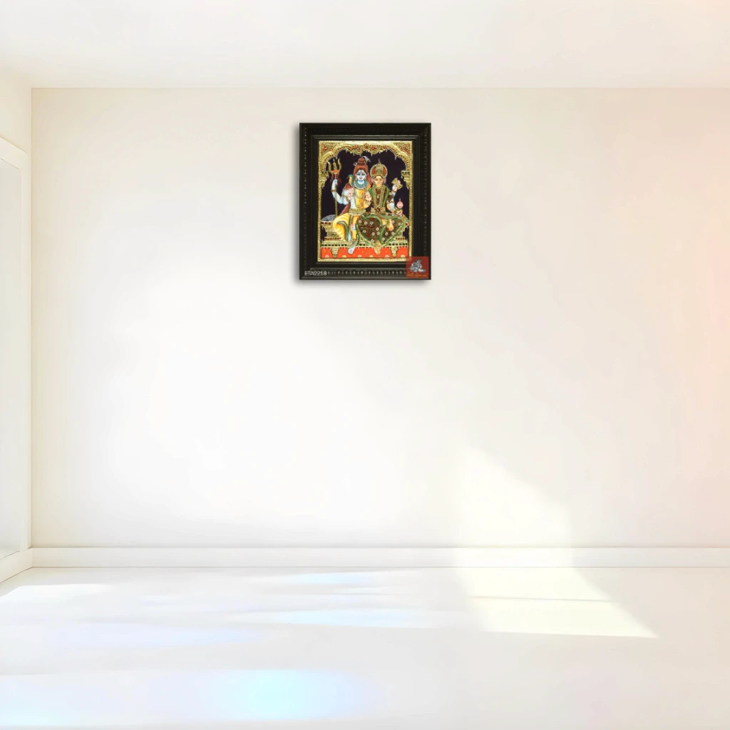 Shiva Parvathi Tanjore Painting 