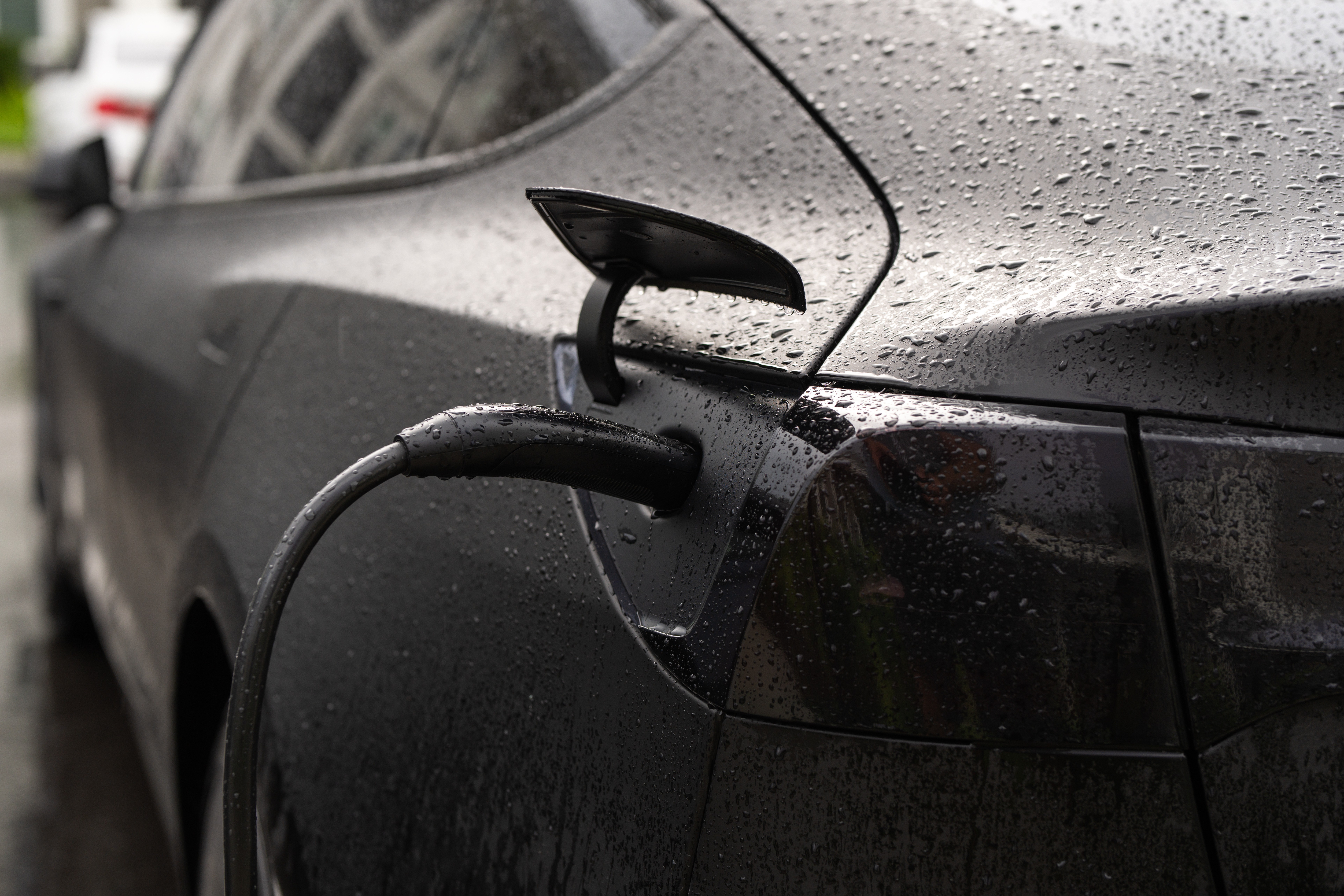 Image of an electric car being charged.