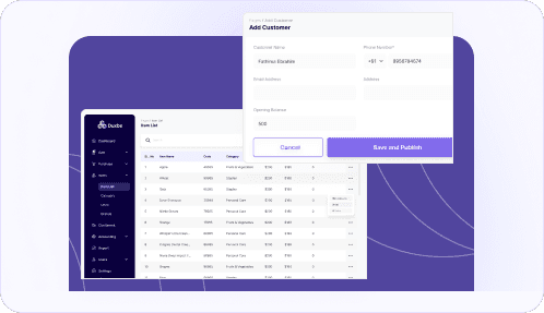 Customer and Item Databases
