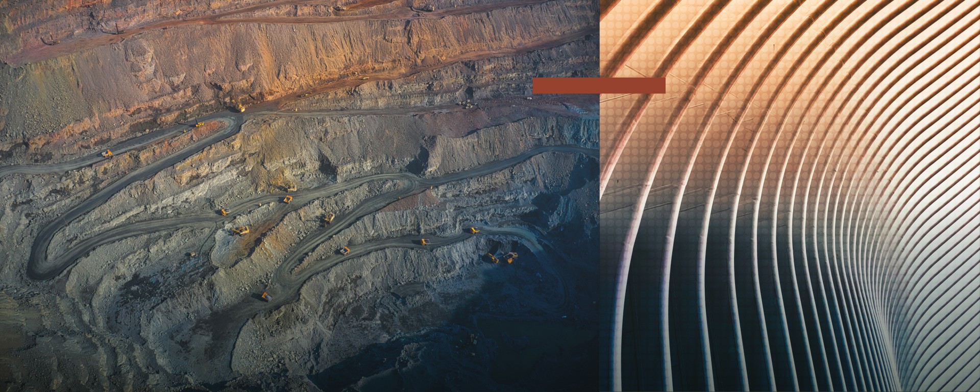 Aerial industrial landscape