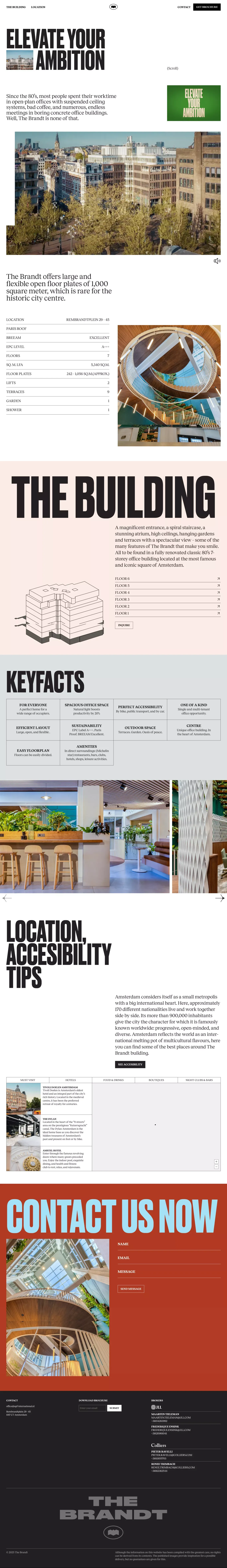 The Brandt portfolio page screenshot showcasing Architecture and Furniture & Interiors design