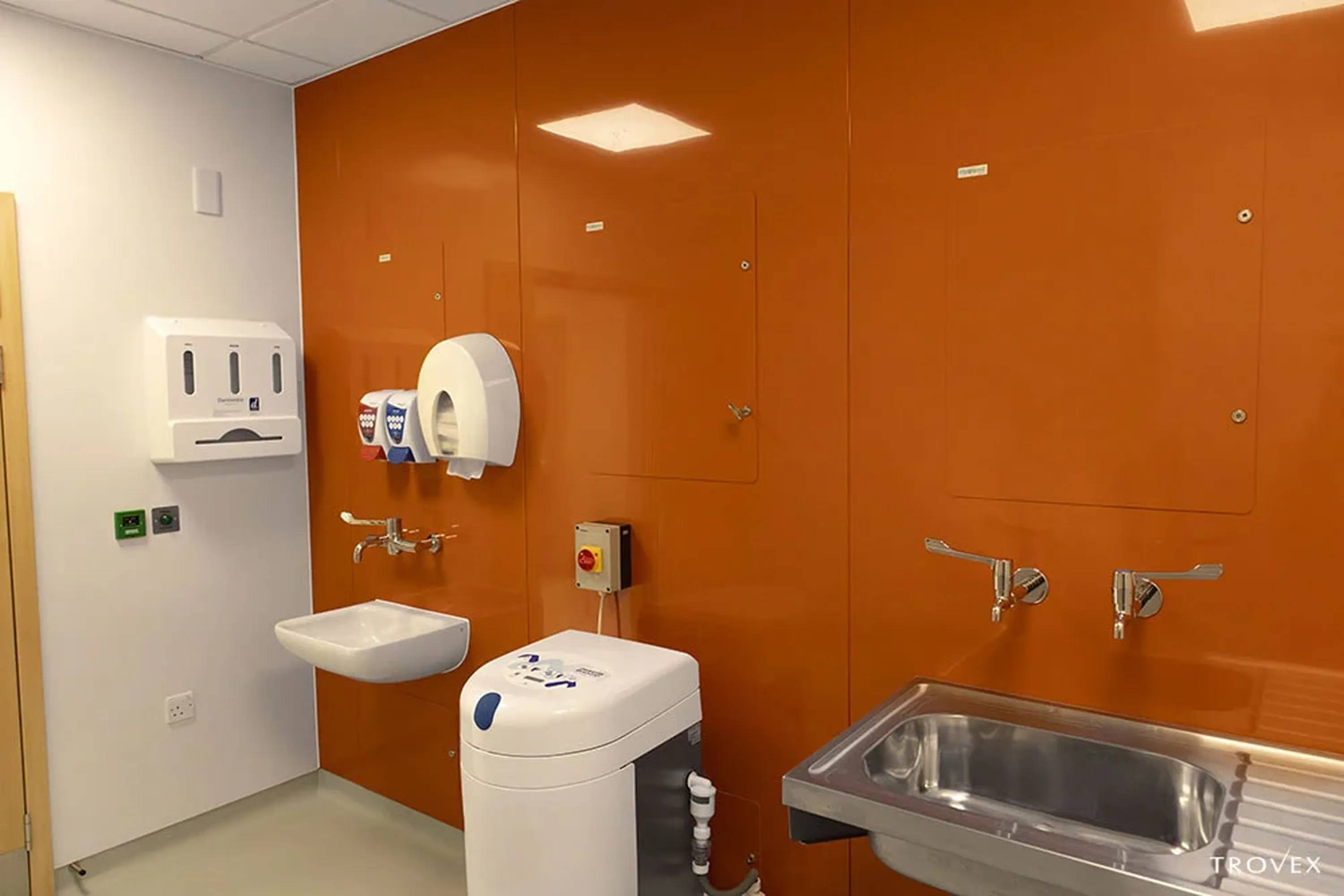The Hygipod IPS installed in a healthcare environment