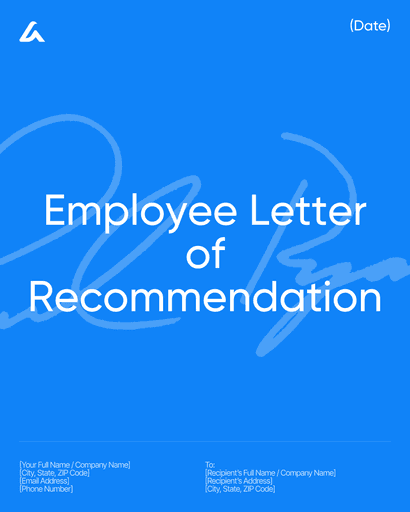 Employee Letter of Recommendation