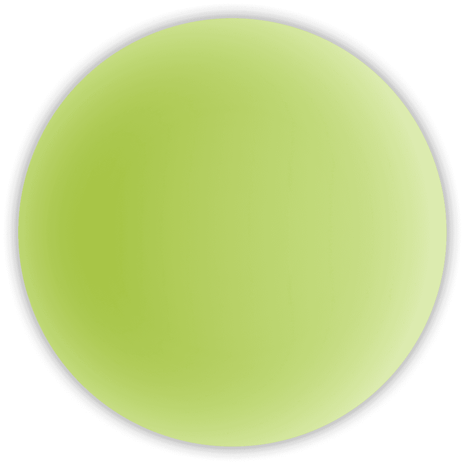 A lime green circle with a gradient colour ranging from lime green to a darker green.