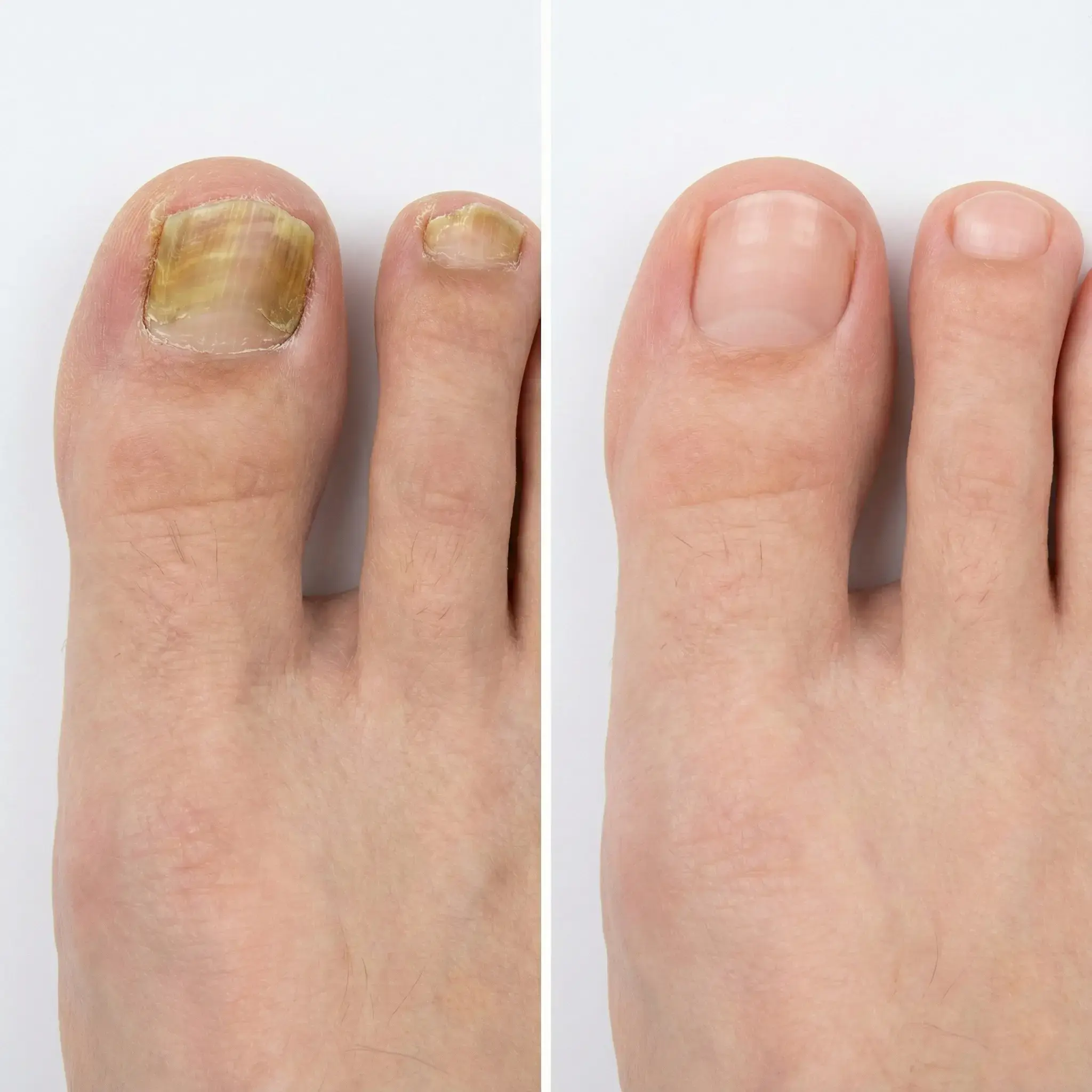 Before and after treatment - face