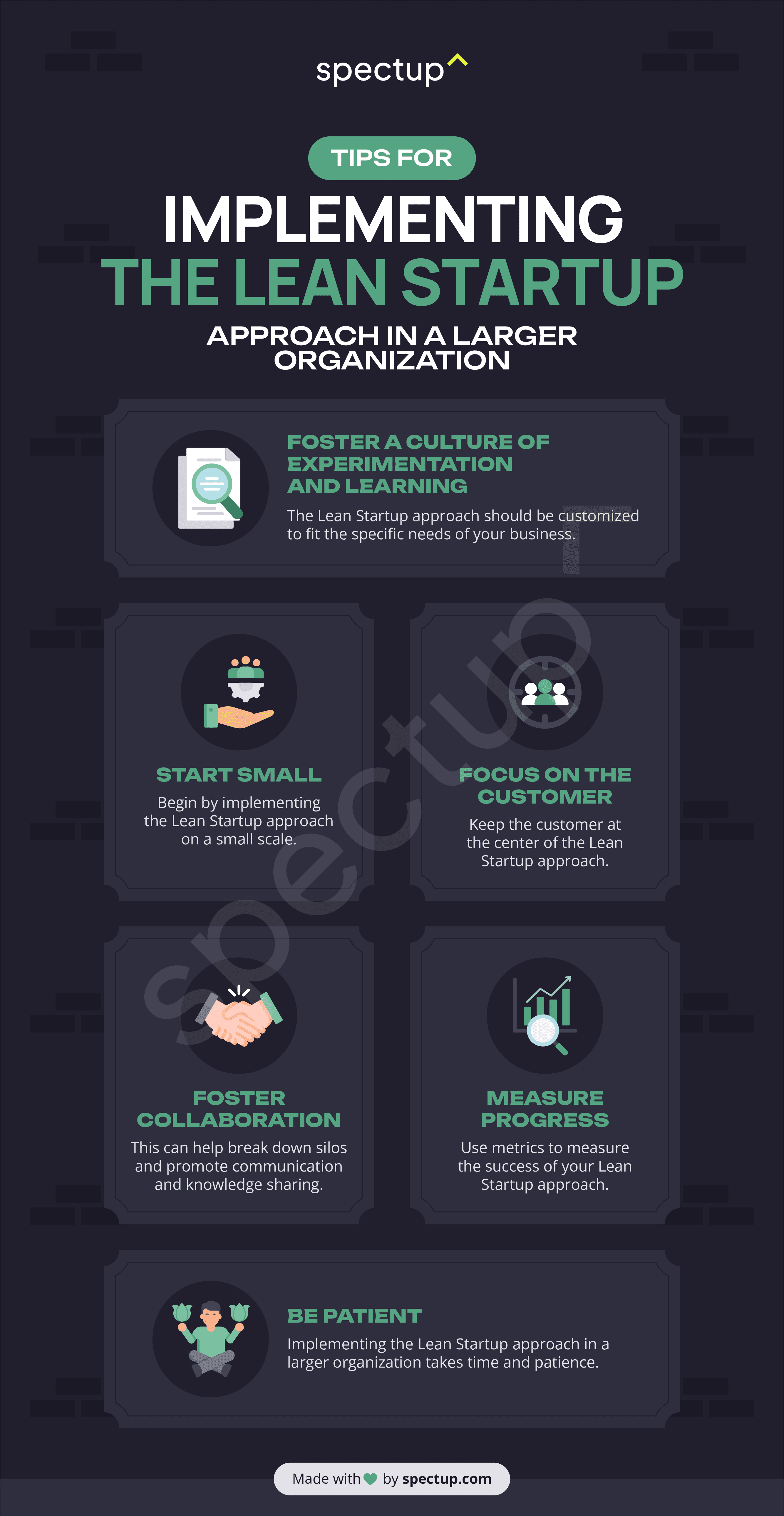 Infographic: Tips for Implementing the Lean Startup Approach in a Larger Organization