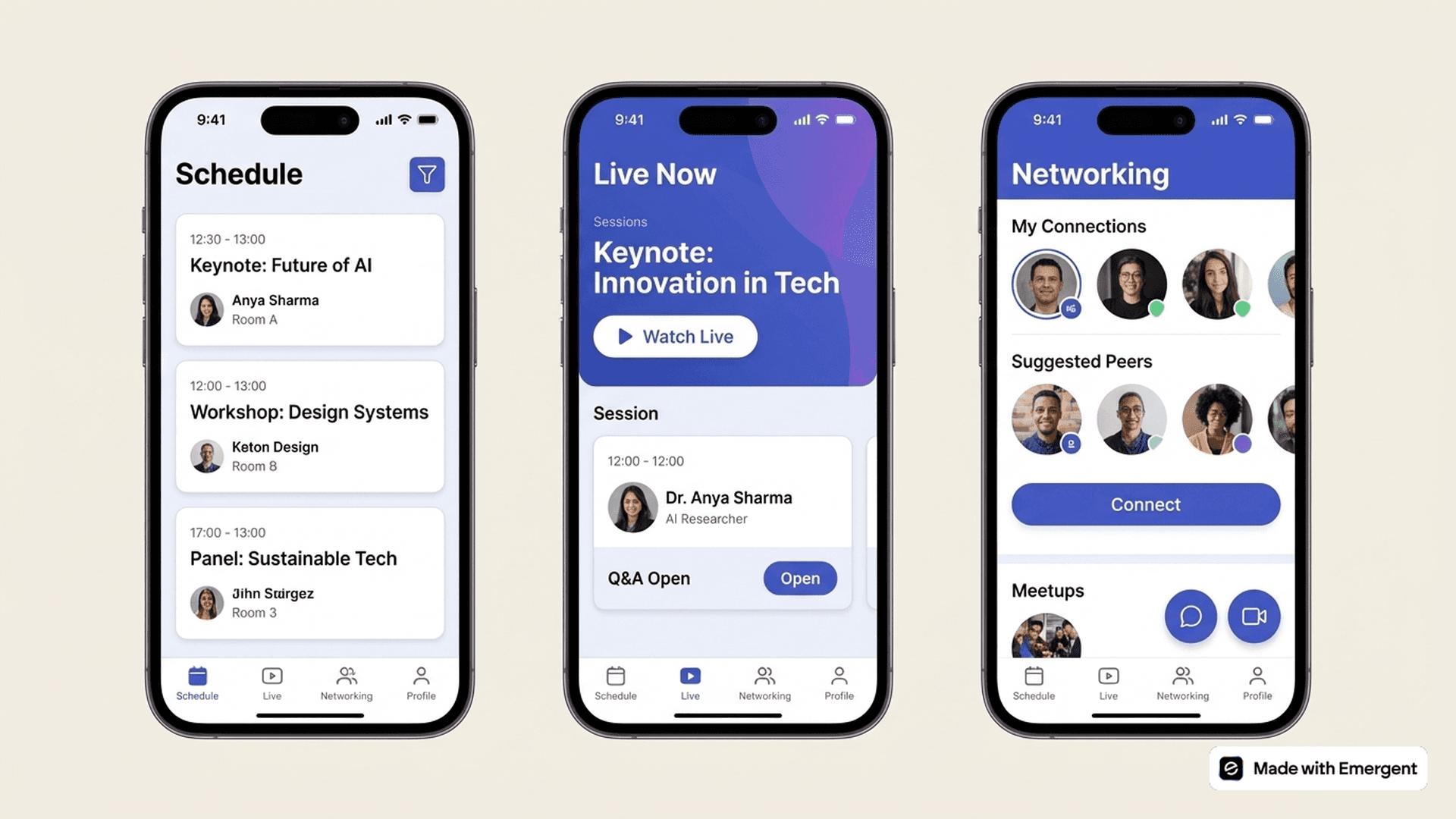 Conference App Made with Emergent