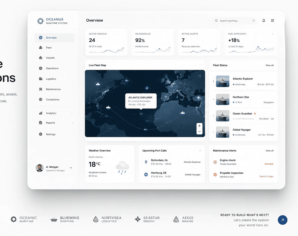 An image of Maeve Core Systems app