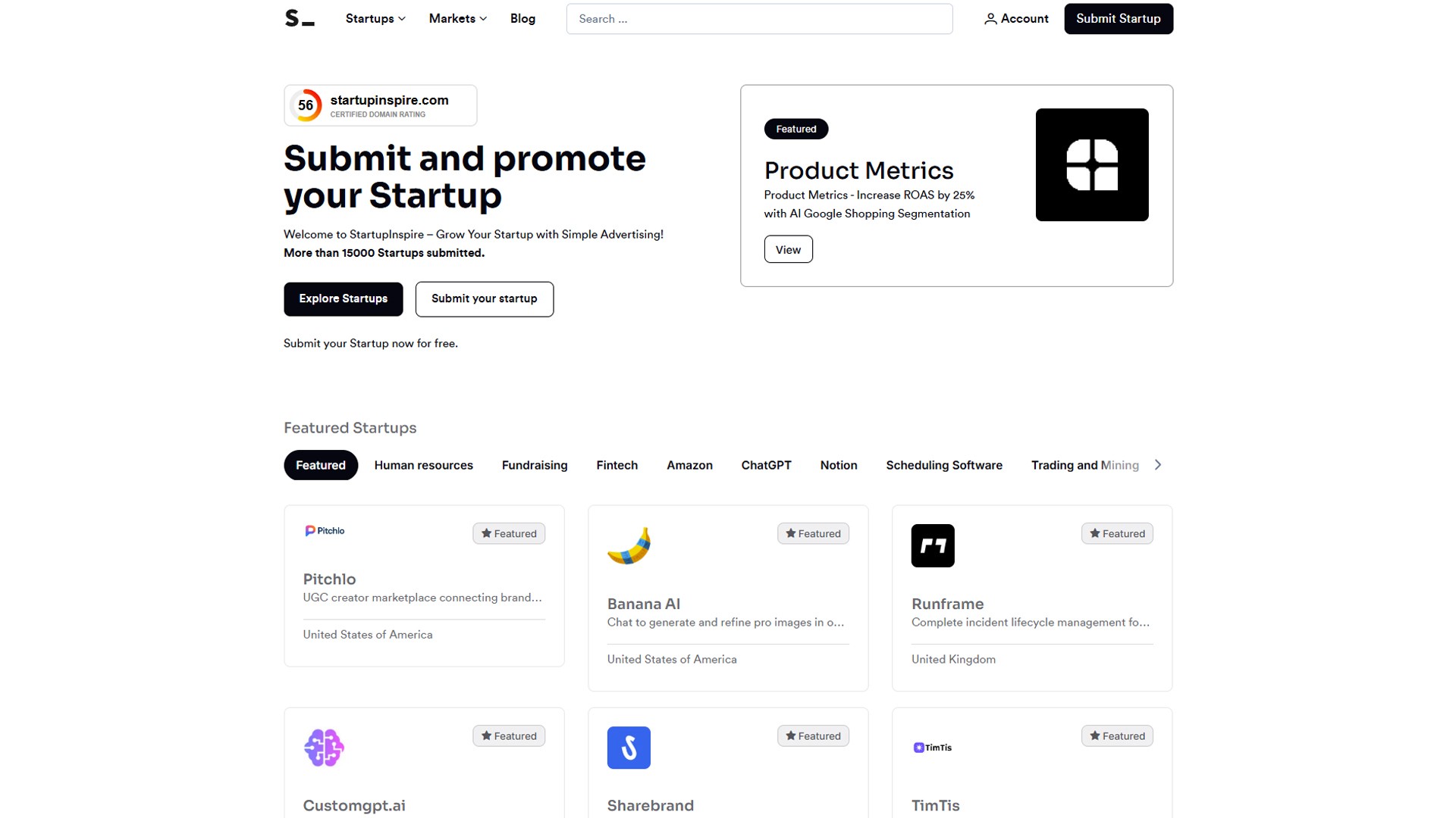 startup inspire directory