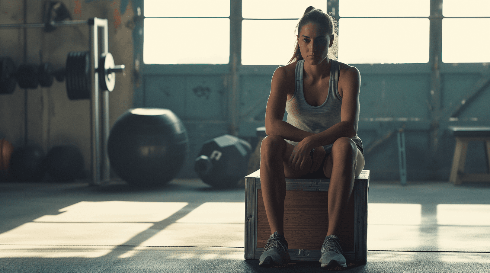 A woman preparing on a body recomposition workout plan.