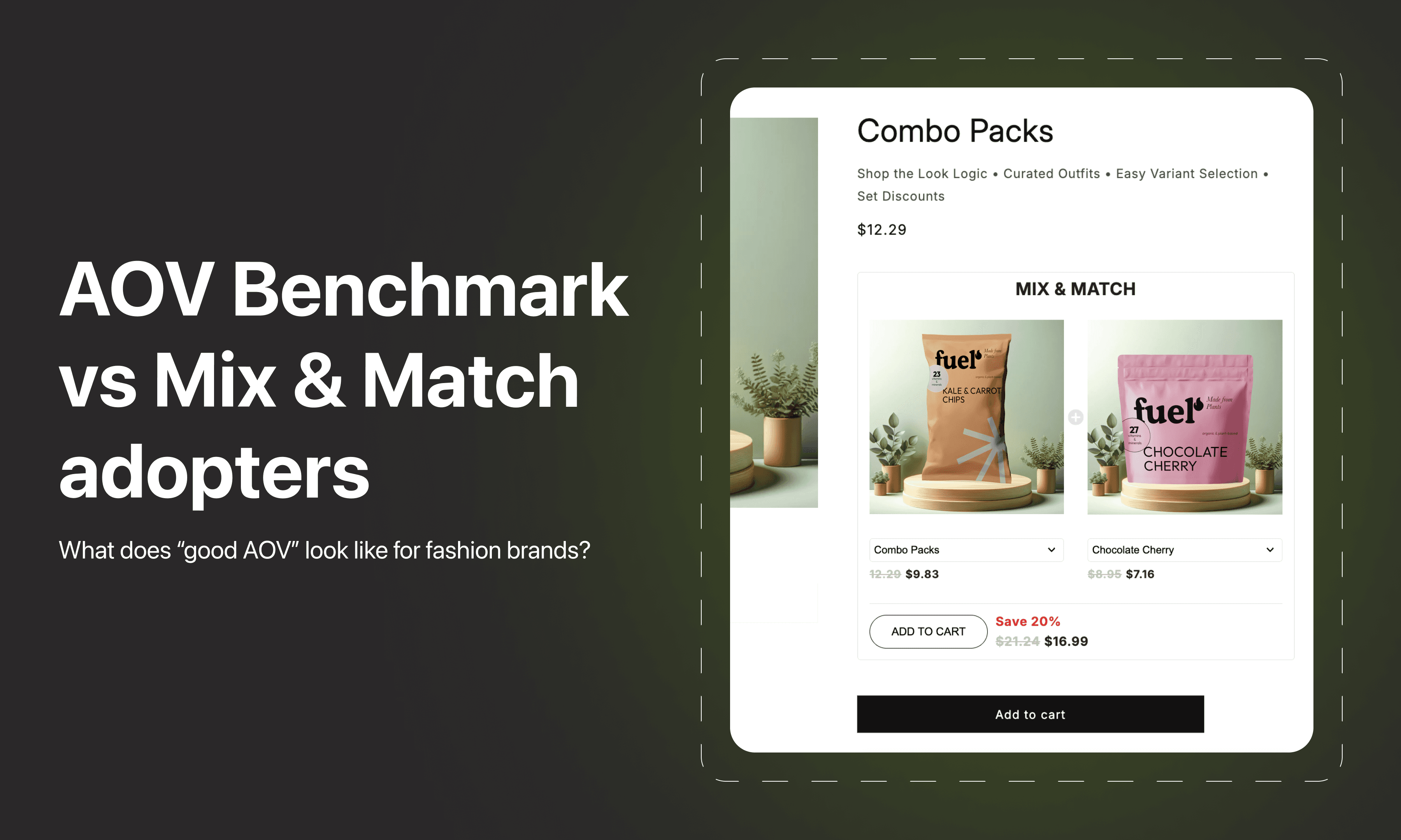 AOV Benchmark vs Mix & Match adopters