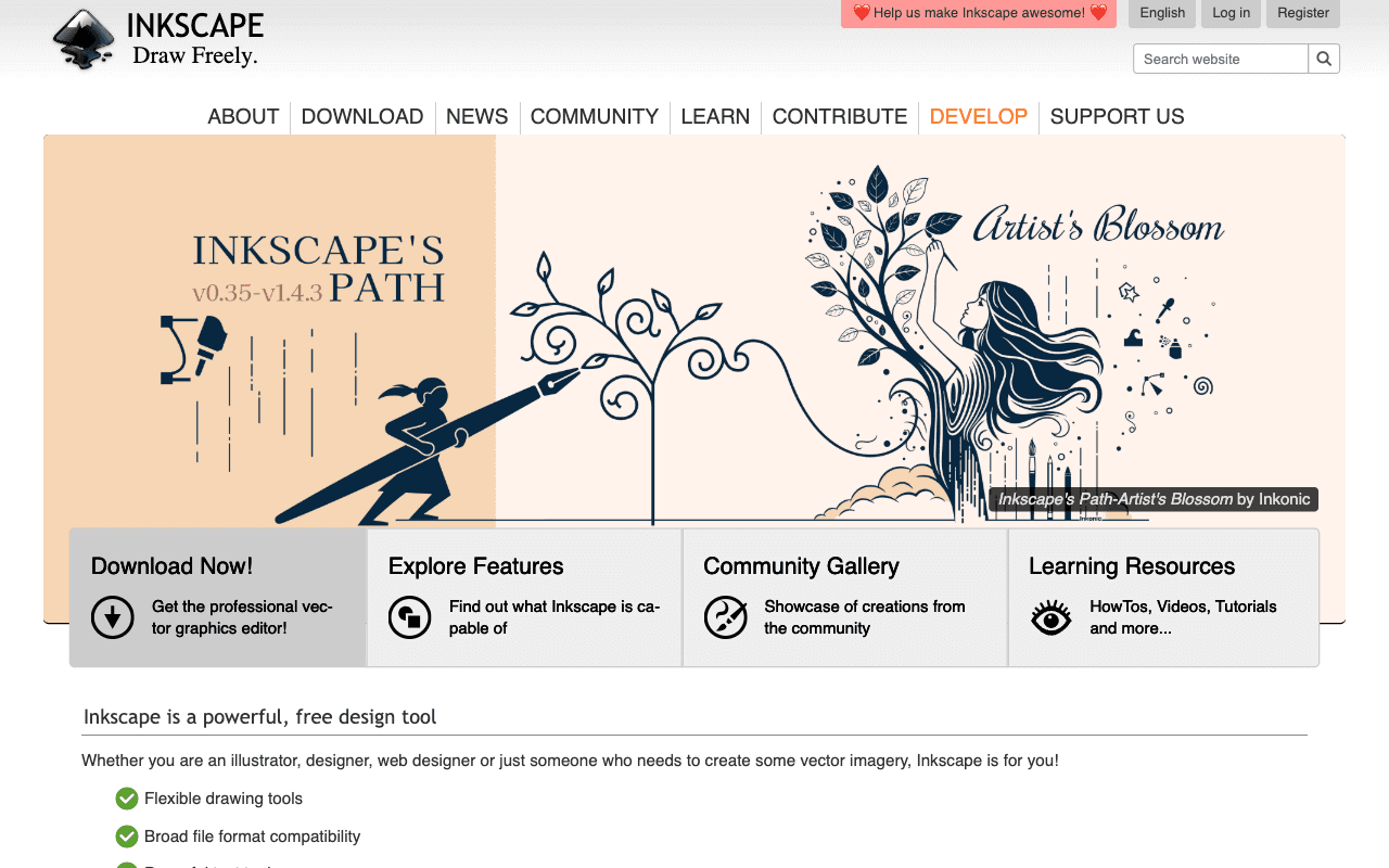 Inkscape екранна снимка