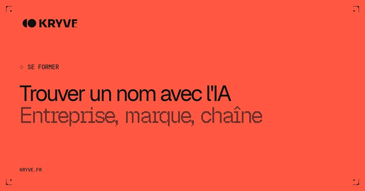 Trouver un nom avec l'IA : Entreprise, marque, chaîne