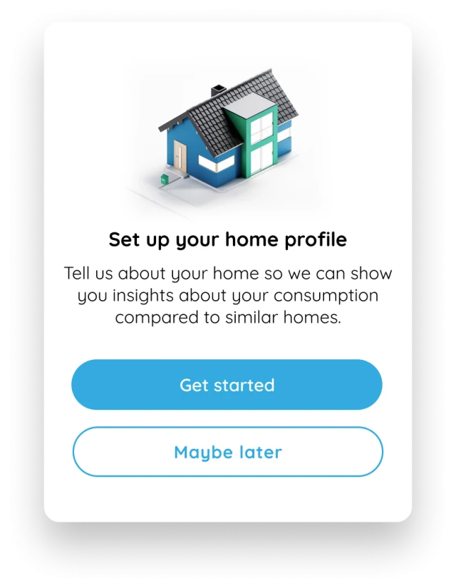 Eliq home profile popup