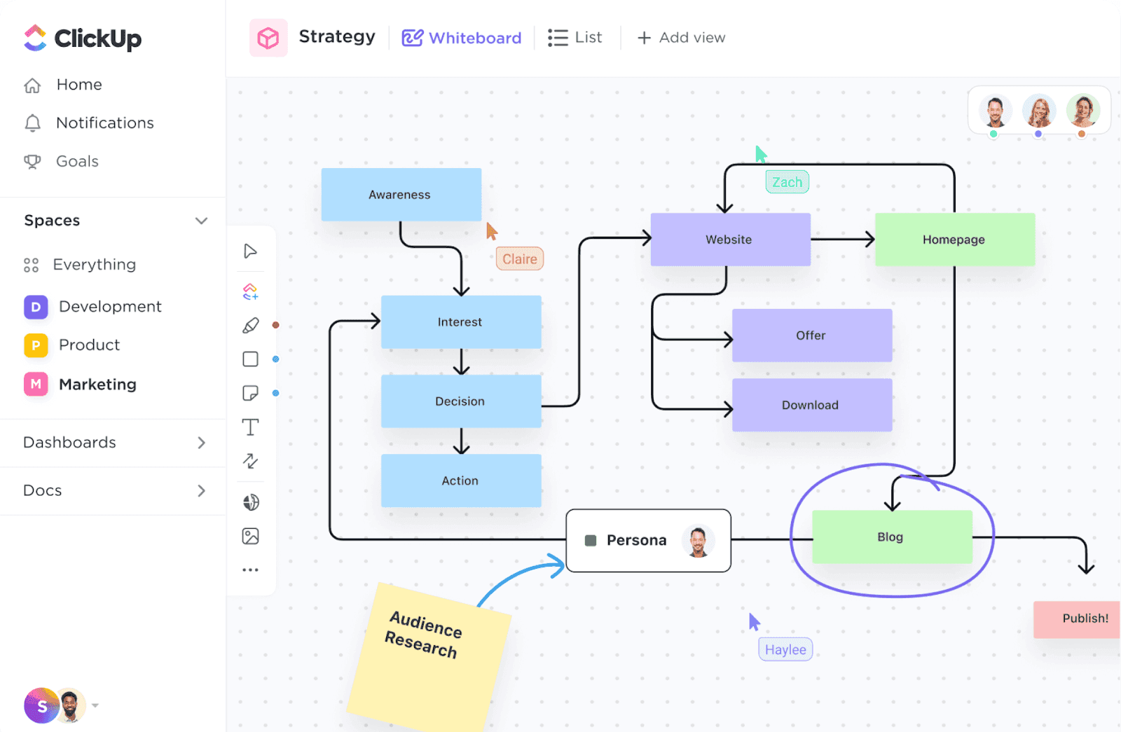 Workflow automation on ClickUp