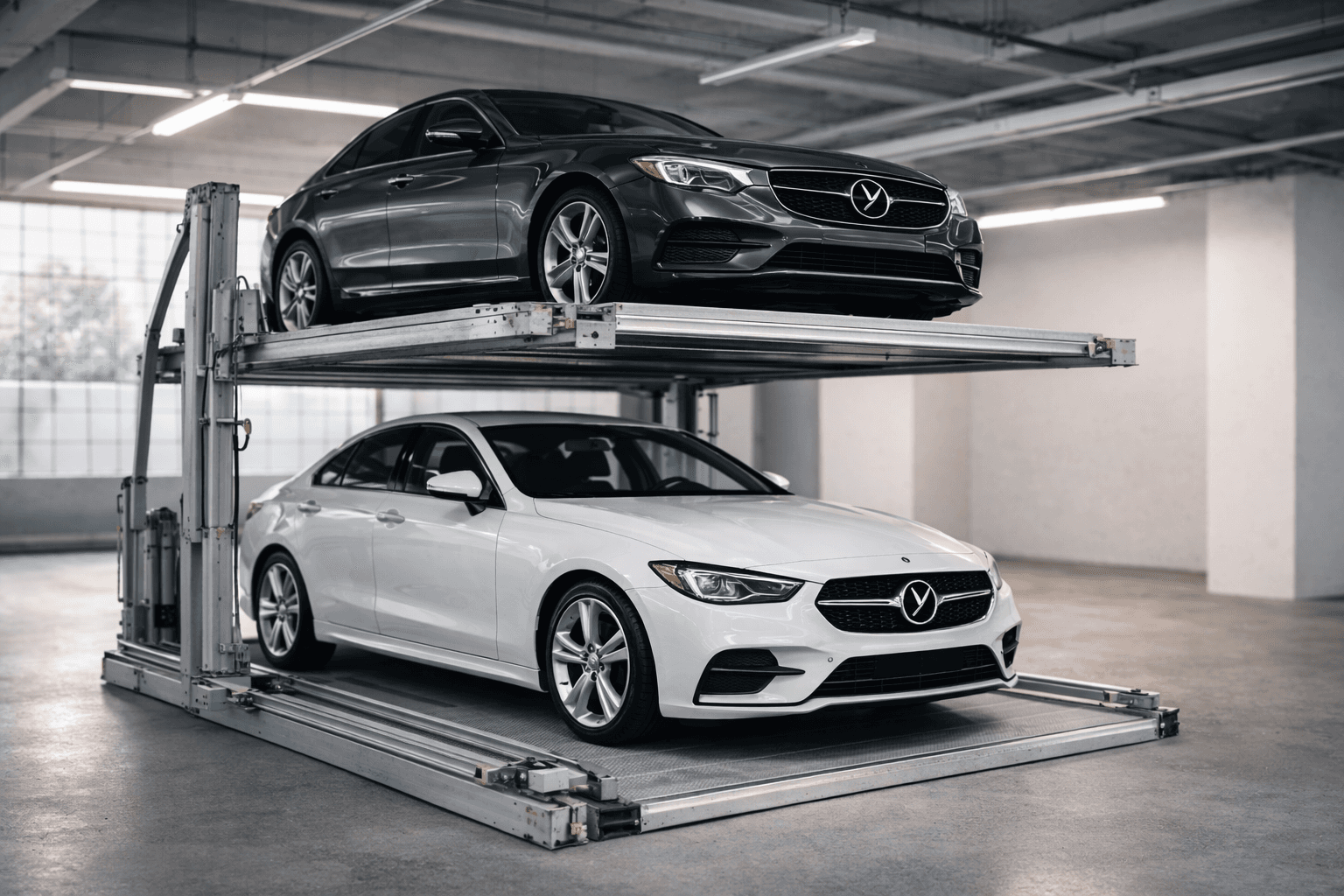 multilevel car and bike parking stacker