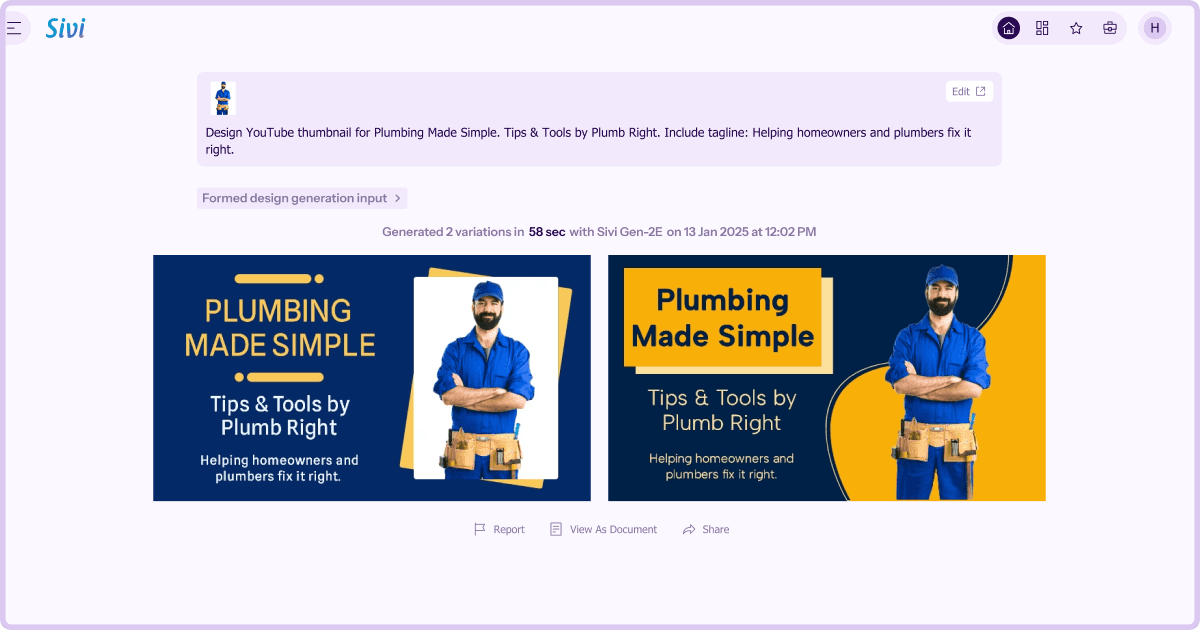 Sivi: Plumbing banner generator