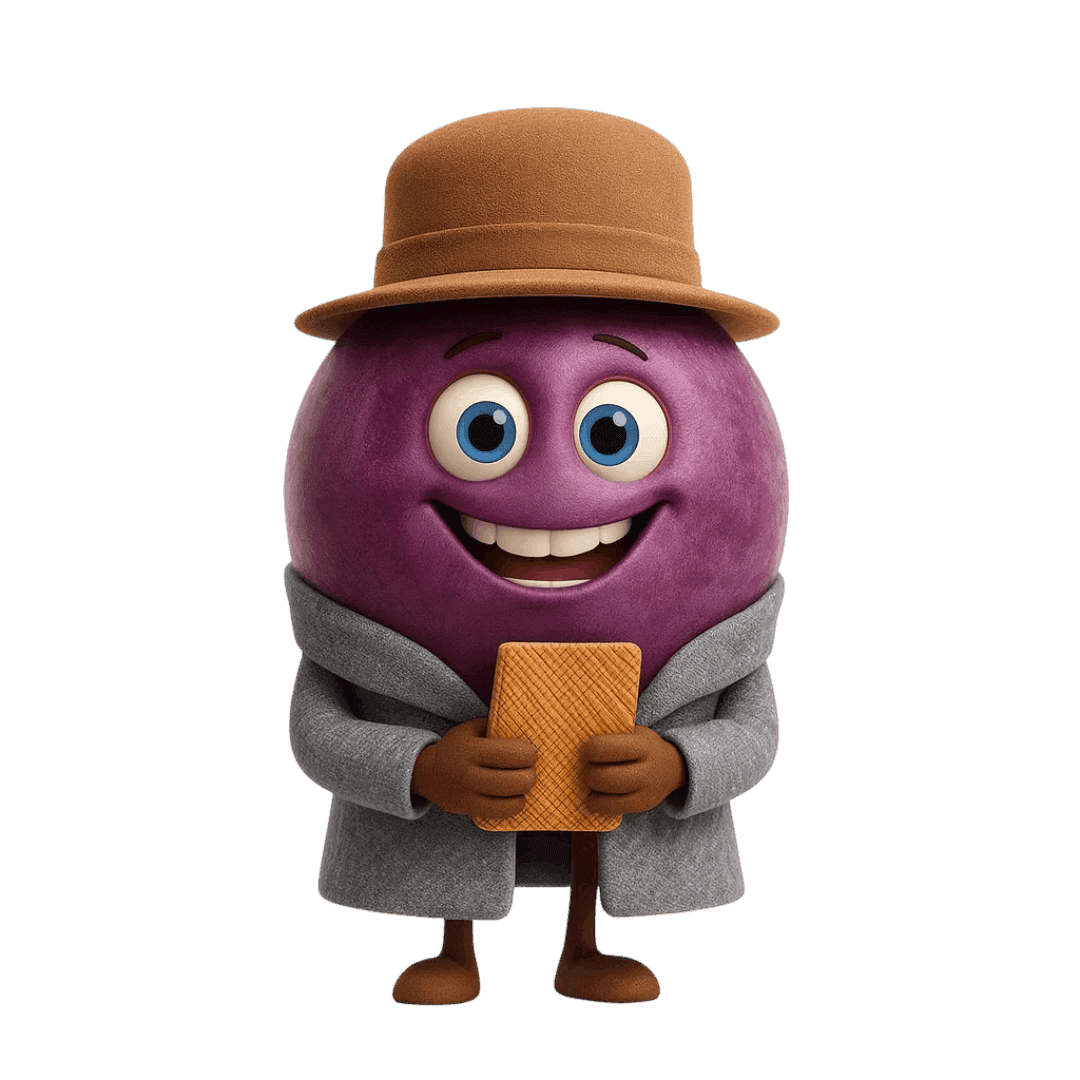 Tsimlyanskiy Chernyy grape berry illustration for wine education.