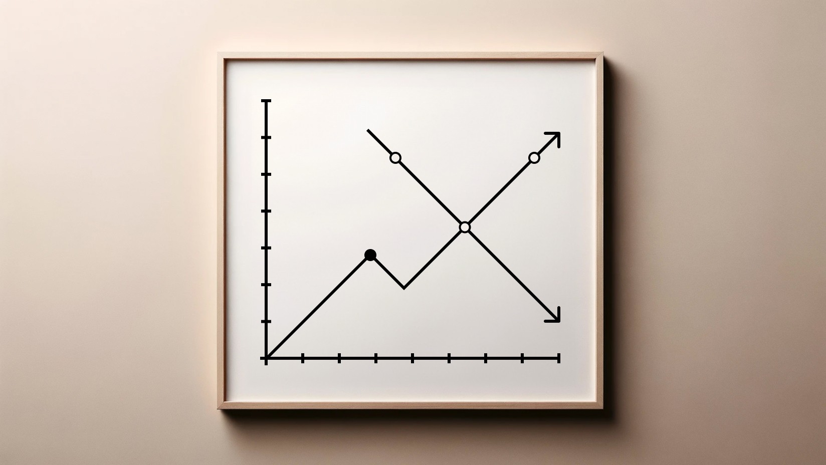 The hero visual for this blog post, depicting a chart with one trend line going down and another going up in the same time period