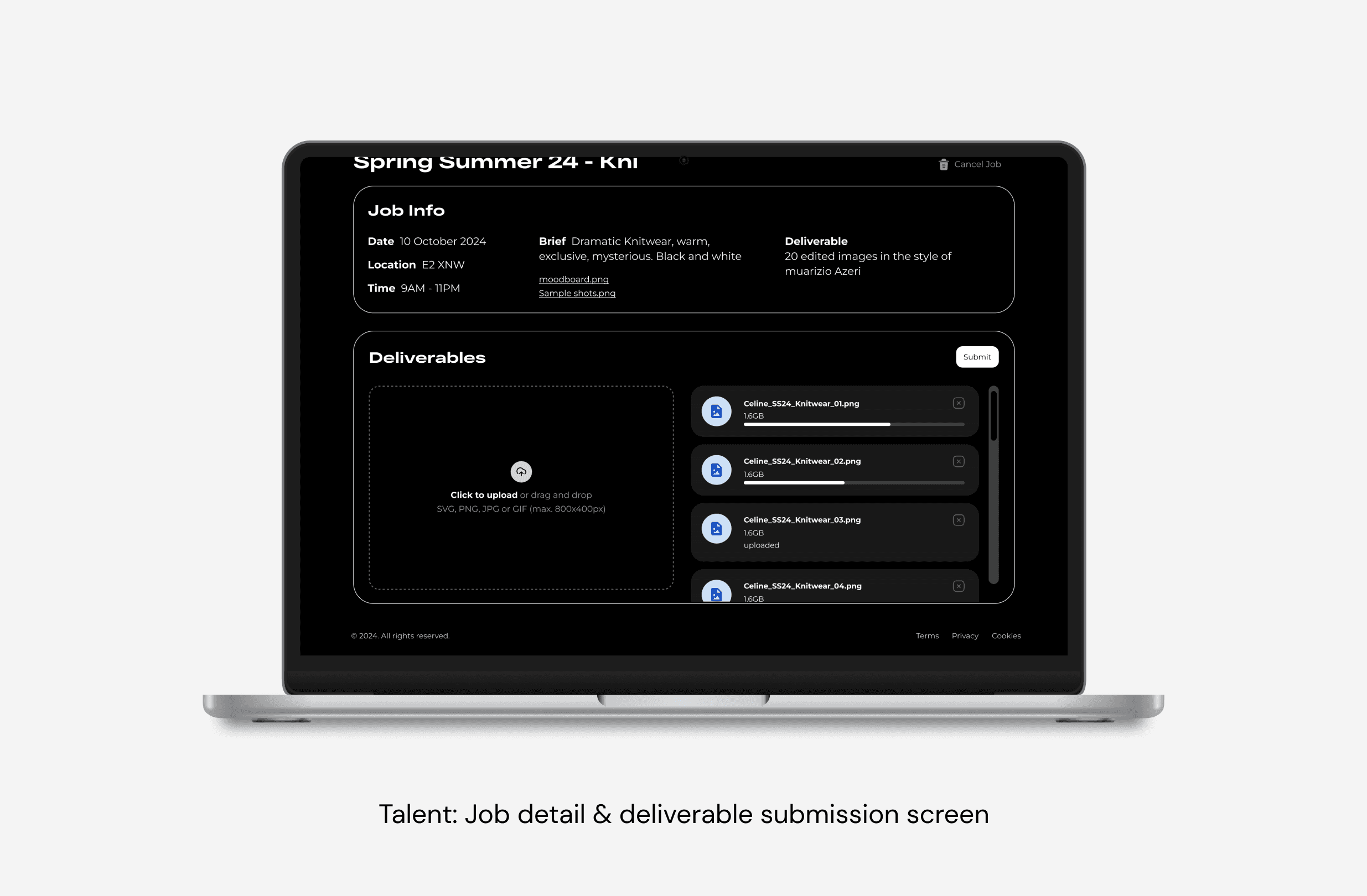 Talent - job details