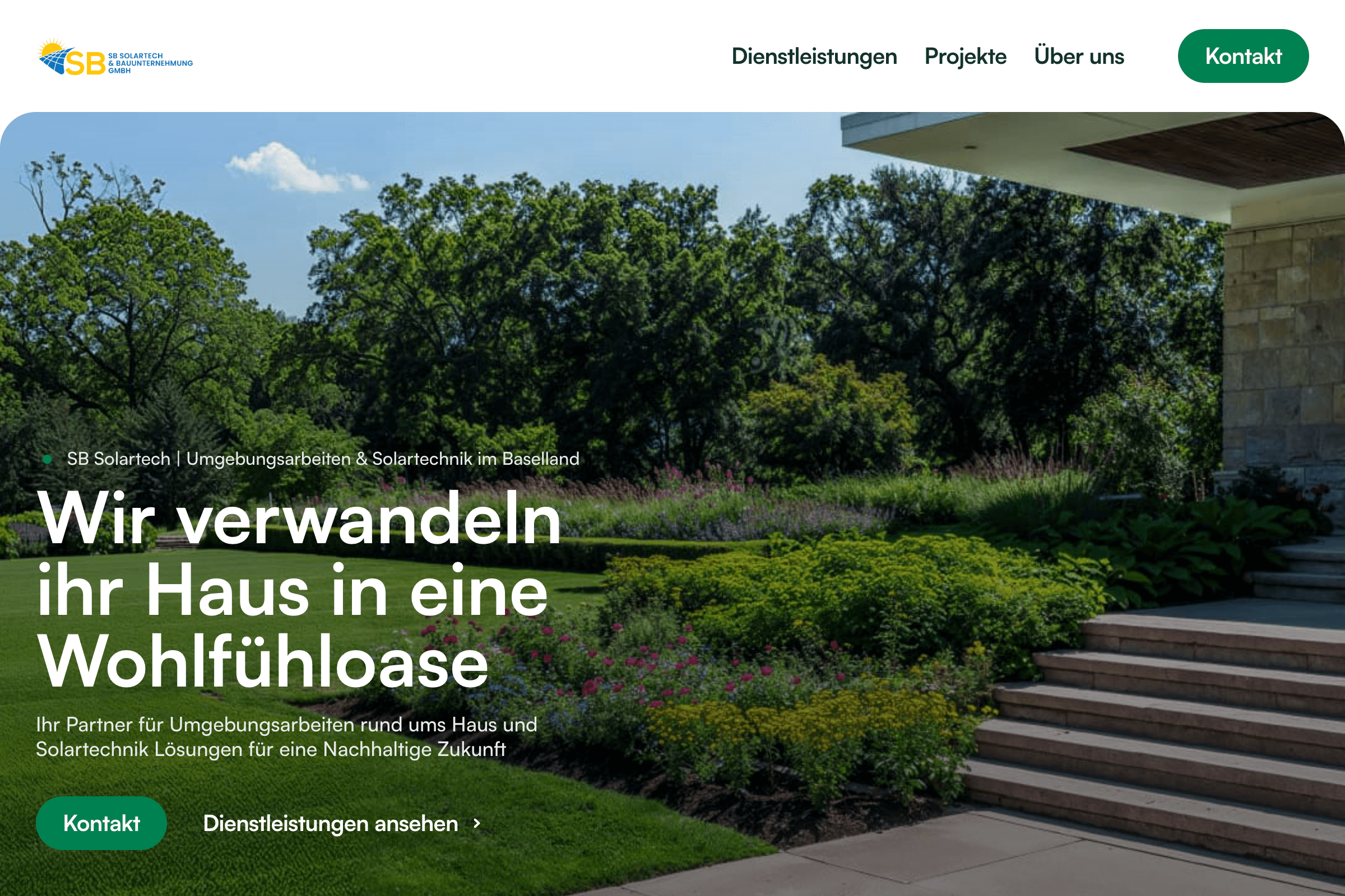 Homepage Website-Projekt SB Solartech
