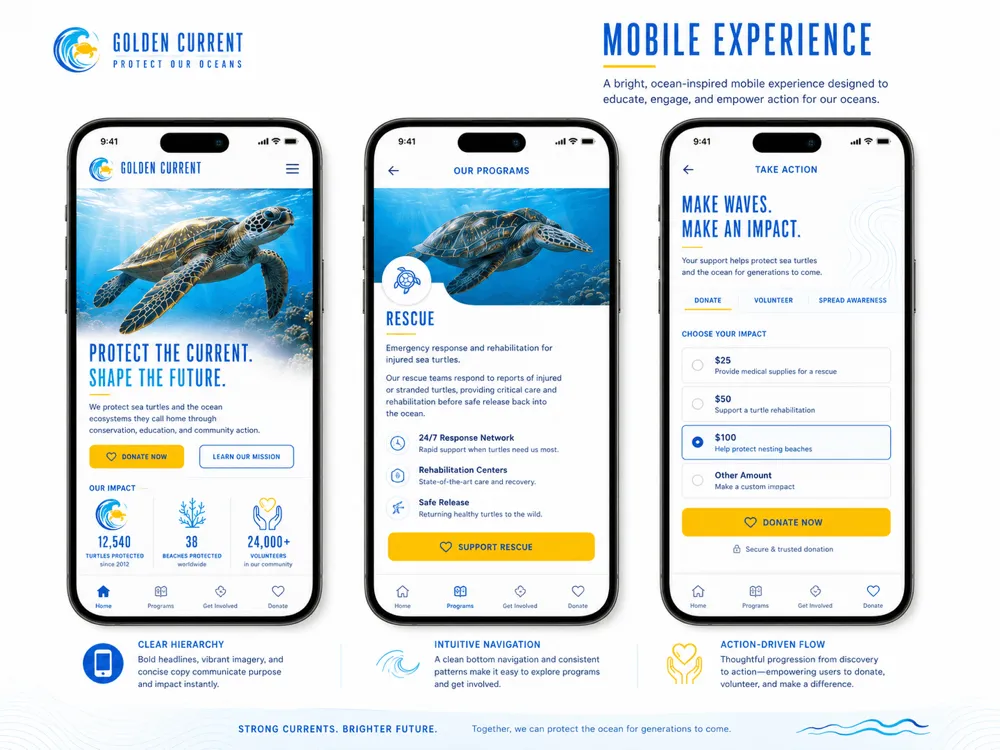 Golden Current Mobile Preview