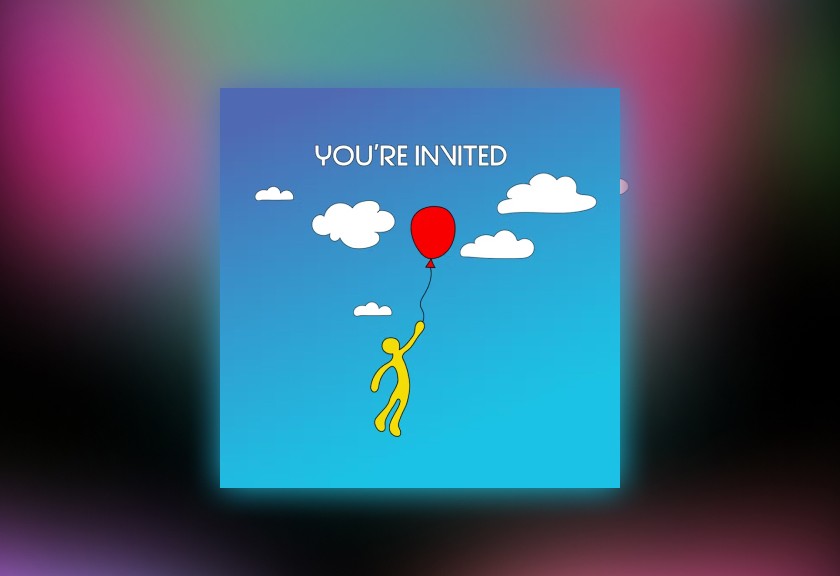 Digital invite with a moody floral painting background and classic serif text reading “You’re Invited” — a dramatic and vintage baby shower vibe.