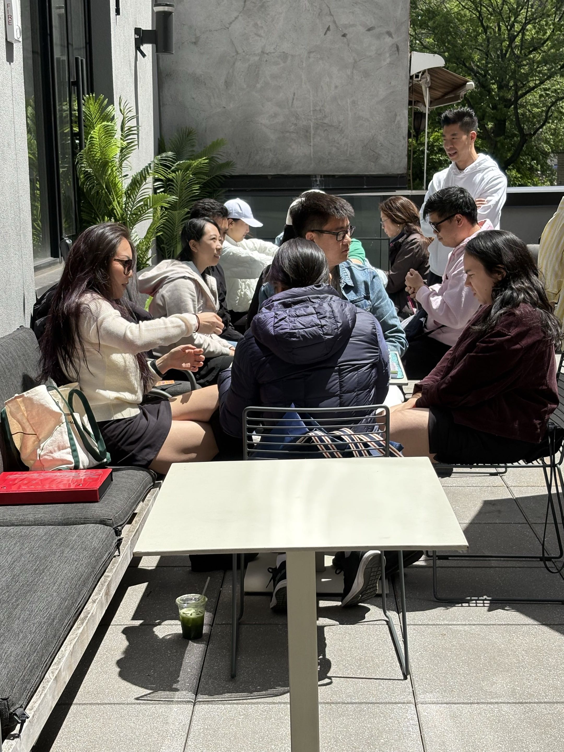 Person playing Mahjong