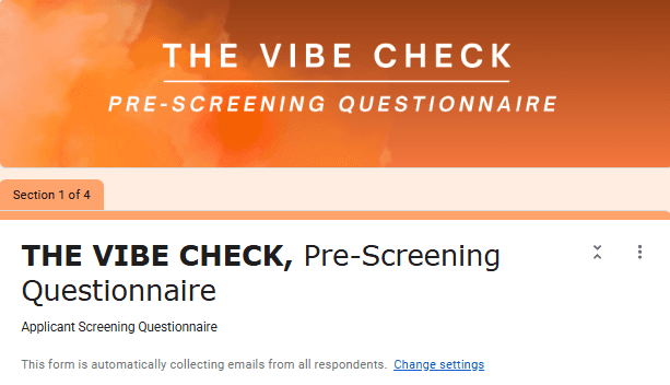 Pre-Screening Process Documents