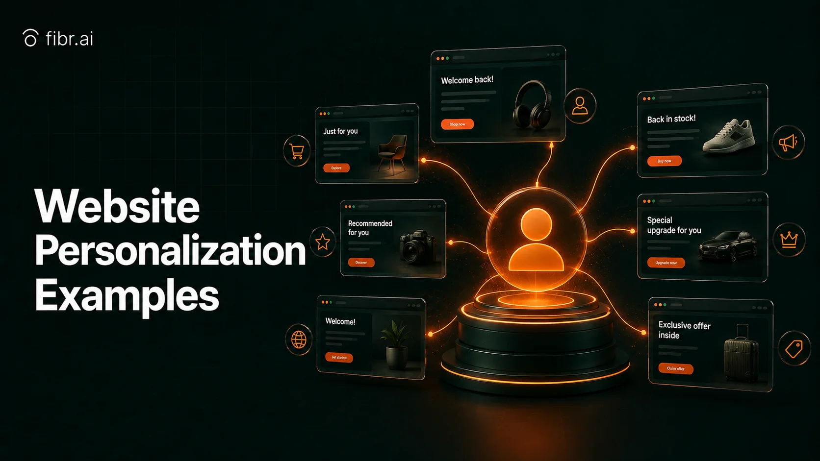 Website personalization examples with tailored content and user experiences.