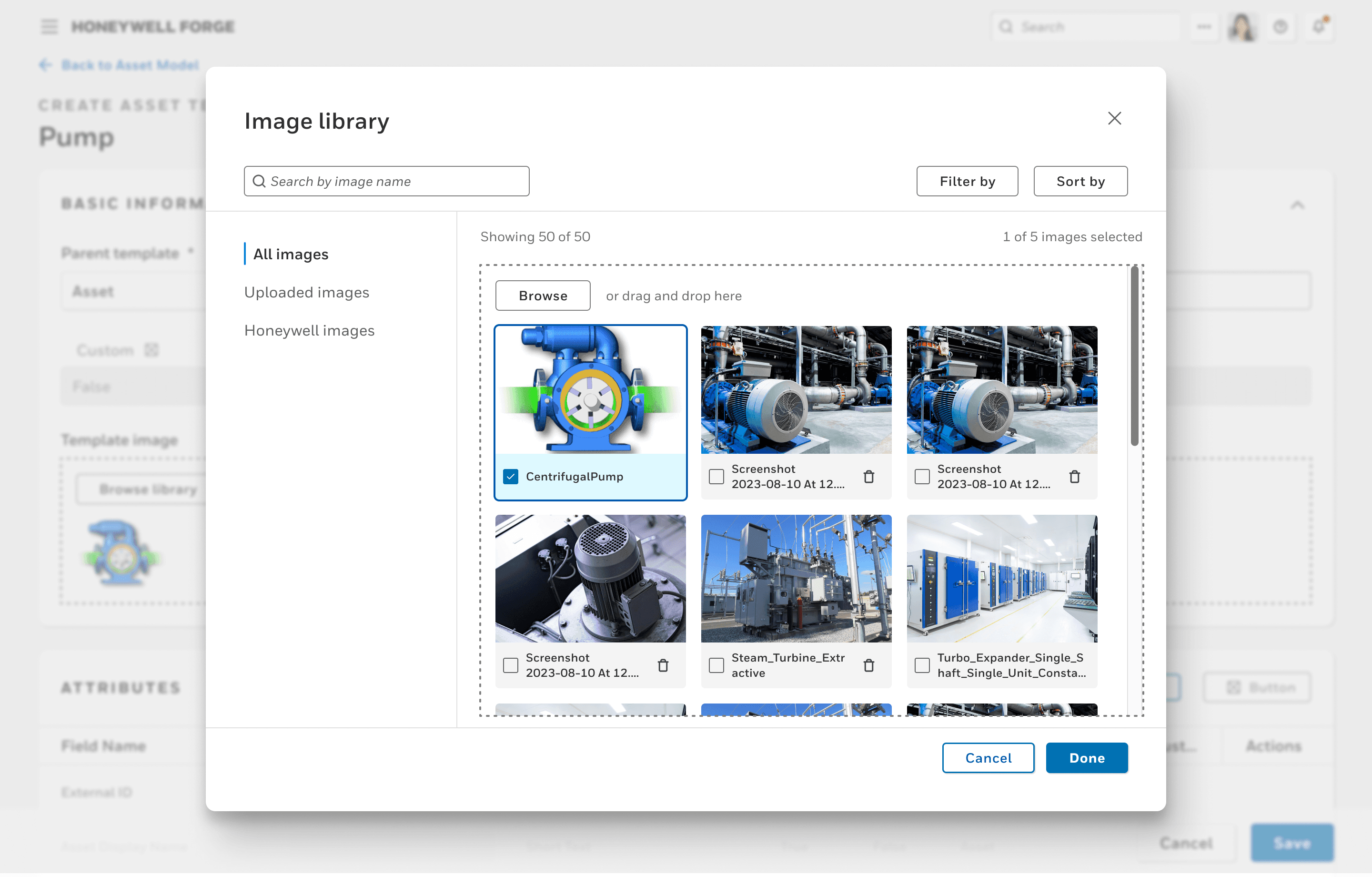 Mid-fidelity design of the image library with vertical tabs