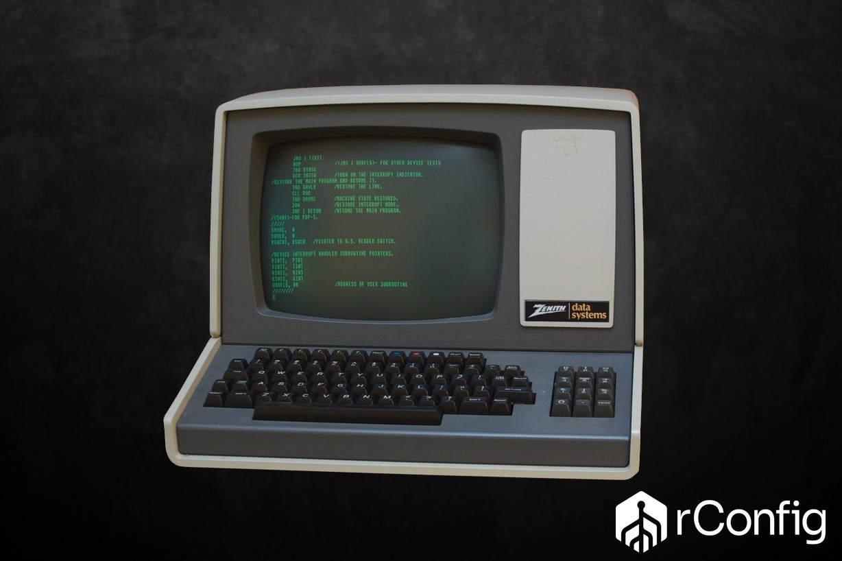 A computer with a keyboard and a bright green screen, showcasing a simple digital interface.