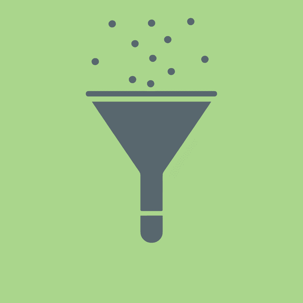 Funnel diagram showing how focused extraction filters out irrelevant details to identify key legal principles