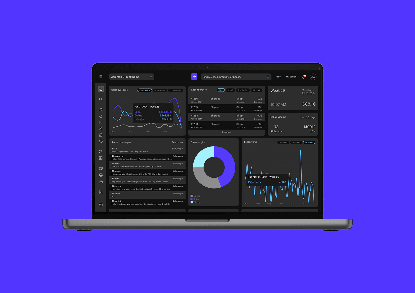 Dashboard (Light Mode)