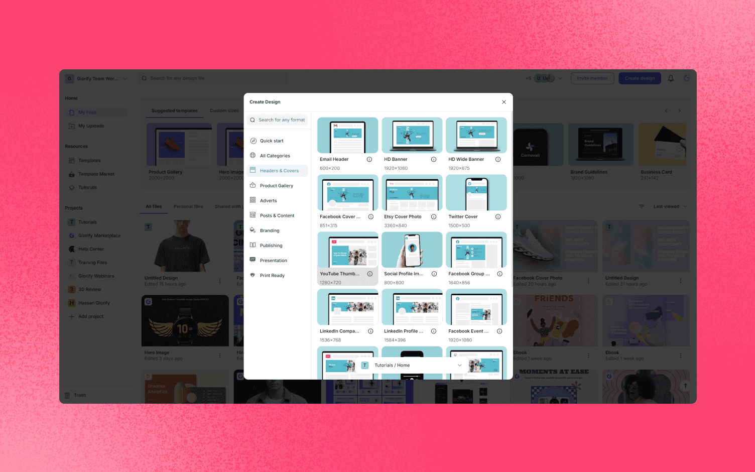 how to choose youtube thumbnail size in glorify