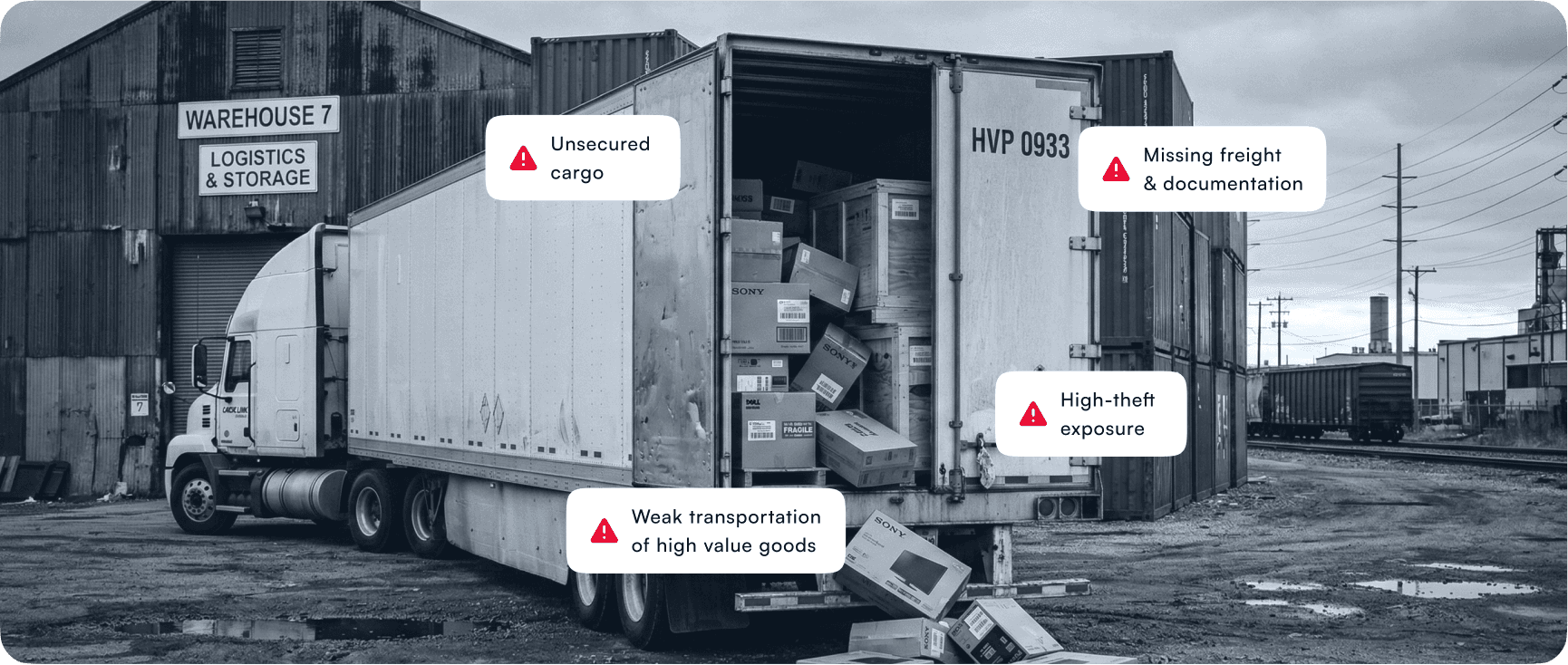 ITF semi-truck backed into warehouse loading dock for shipment pickup