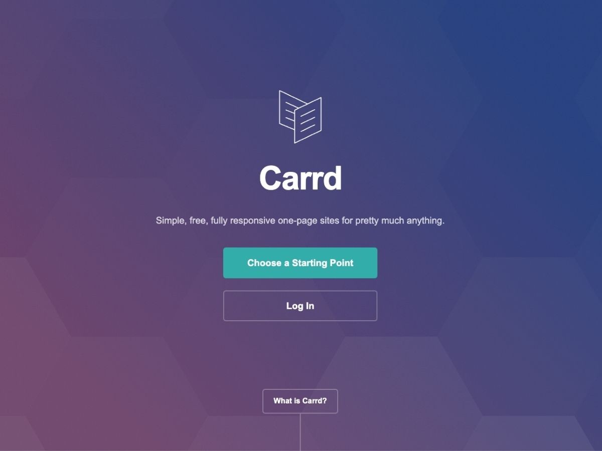 Carrd landing page builder