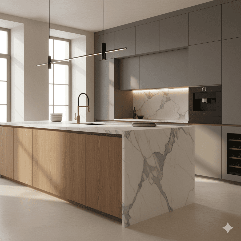 M3M Palm, Sector 79, Gurugram: Modern European kitchen