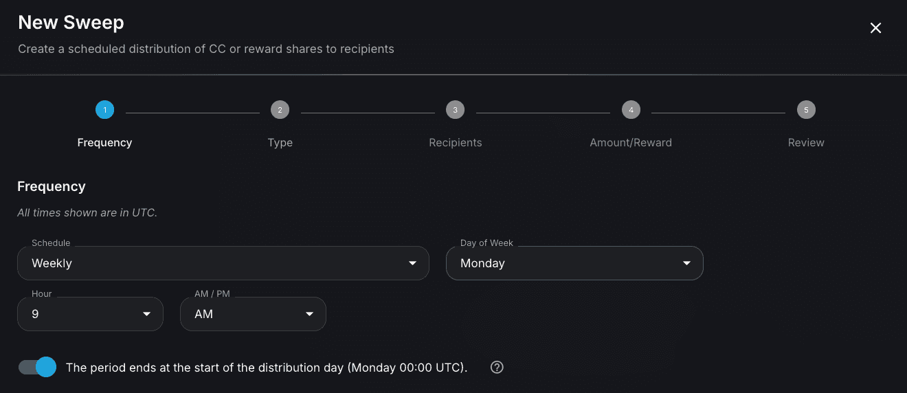 Automate Transfers and Reward Sharing with Sweeps