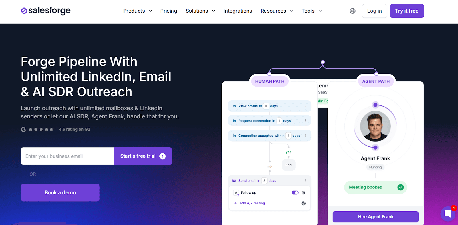 Salesforge ai homepage