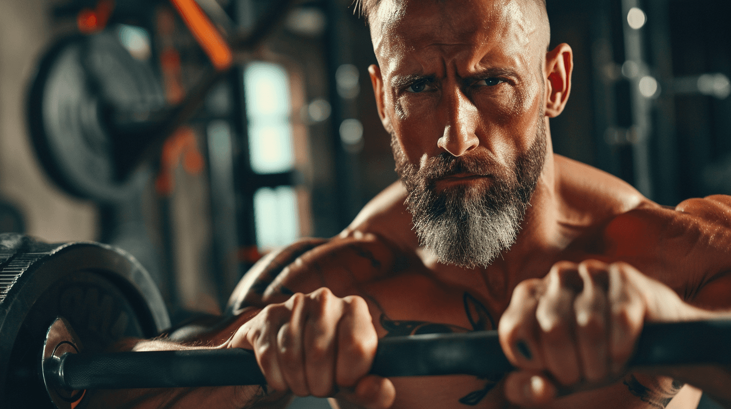 Athlete performing squats with a barbell