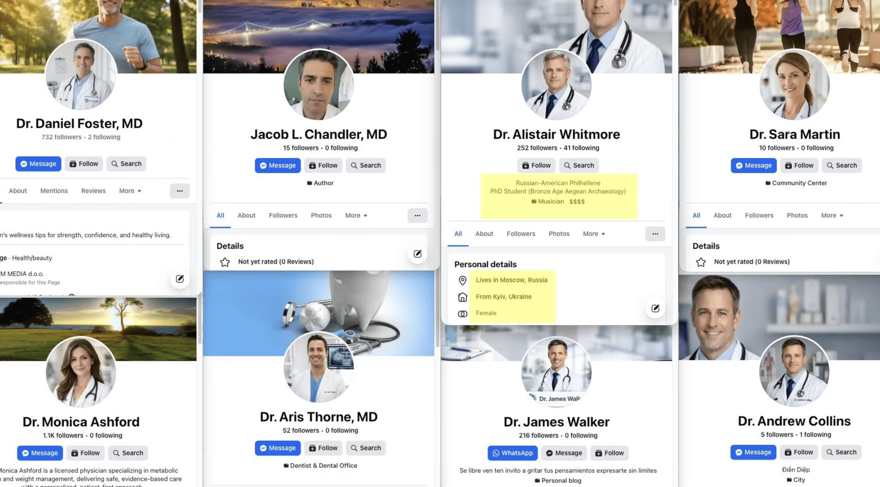 Medvi using social authority figures on Facebook