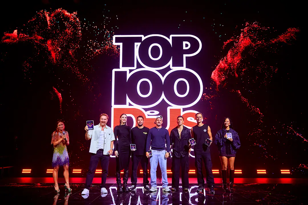 DJ Mag's Top 100 DJs LIVE 2025 winners on [UNVRS] stage.