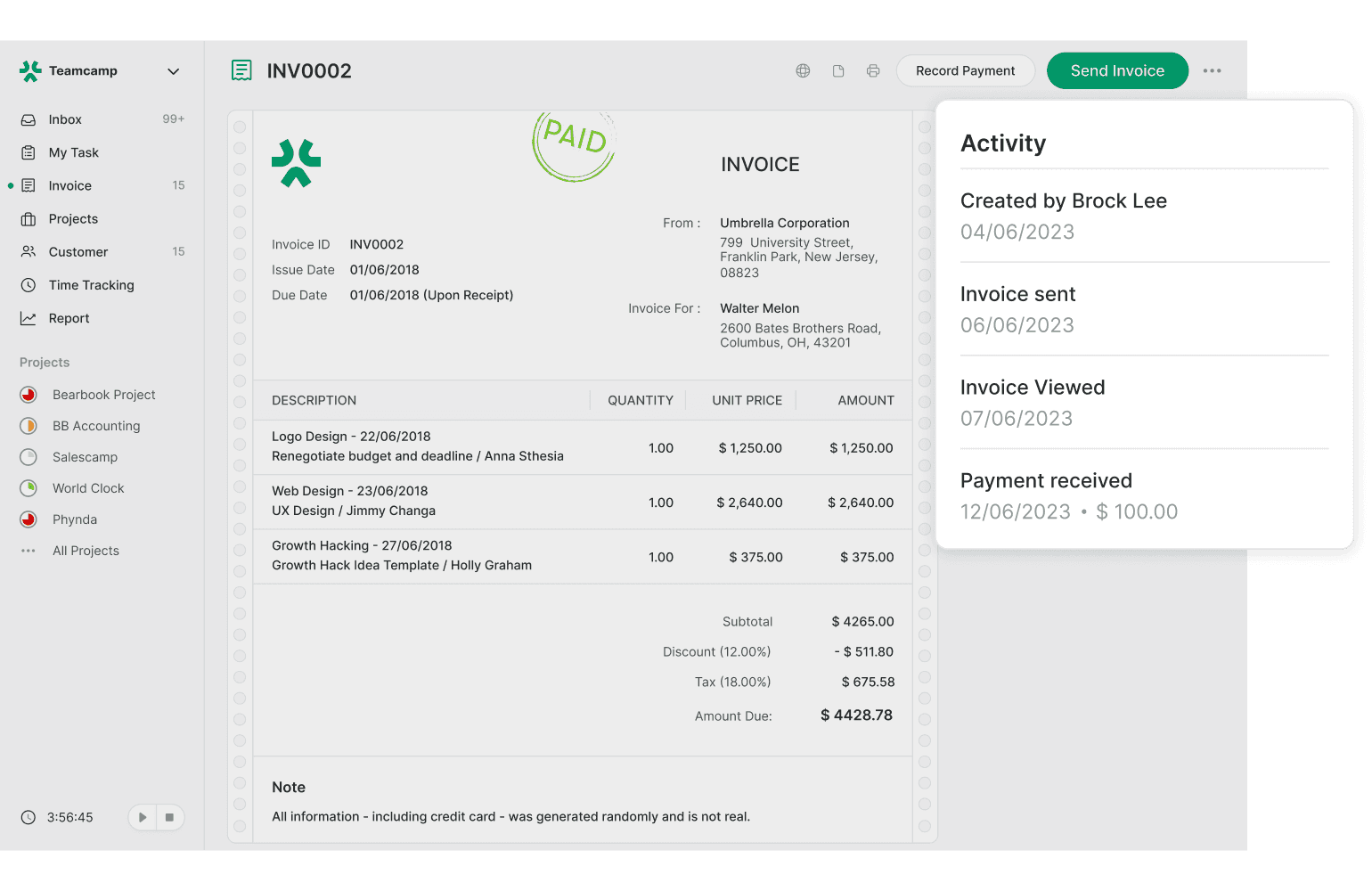 [Add image highlighting Activity on Settled invoices]