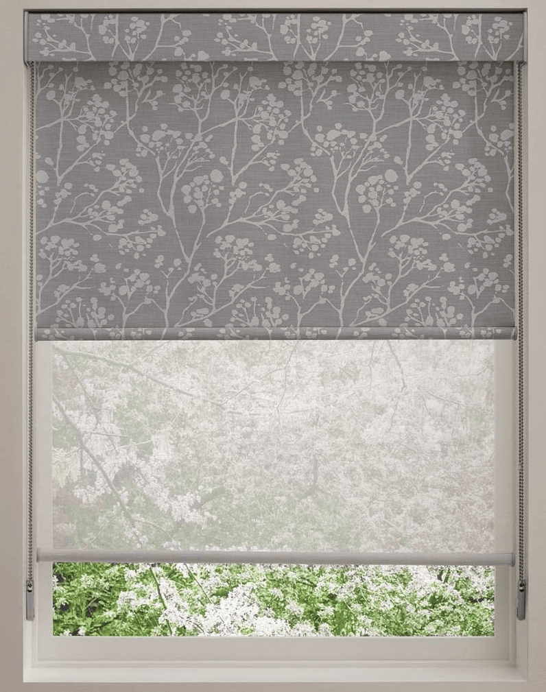 Designer Roller Shades Close Up View with Duolite