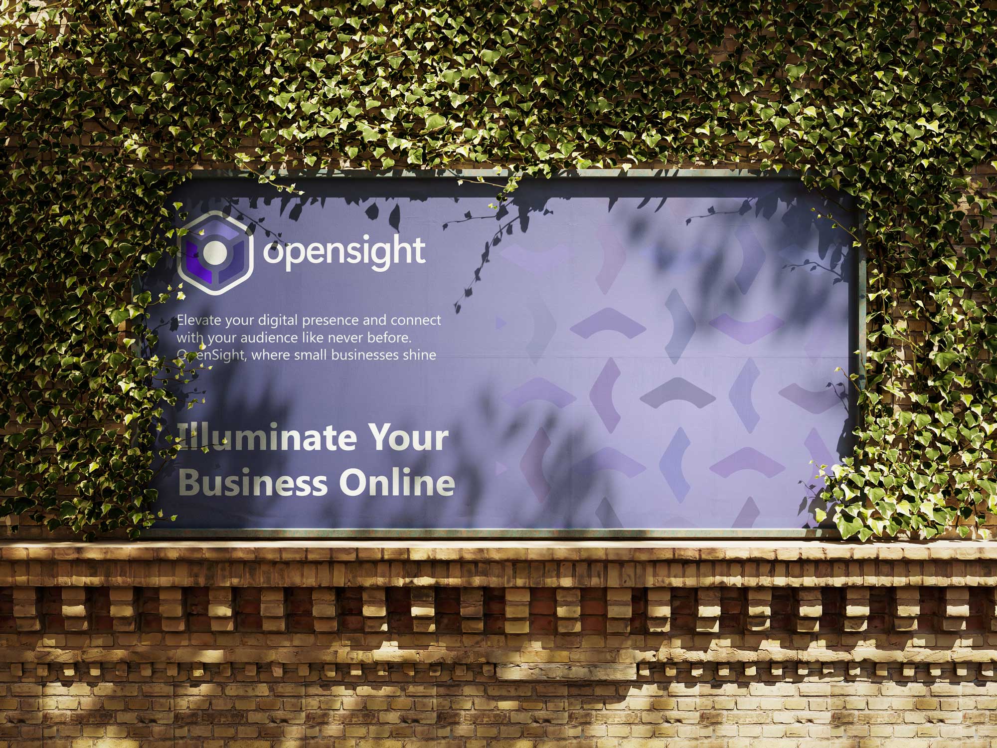 Opensight branding on outdoor billboard