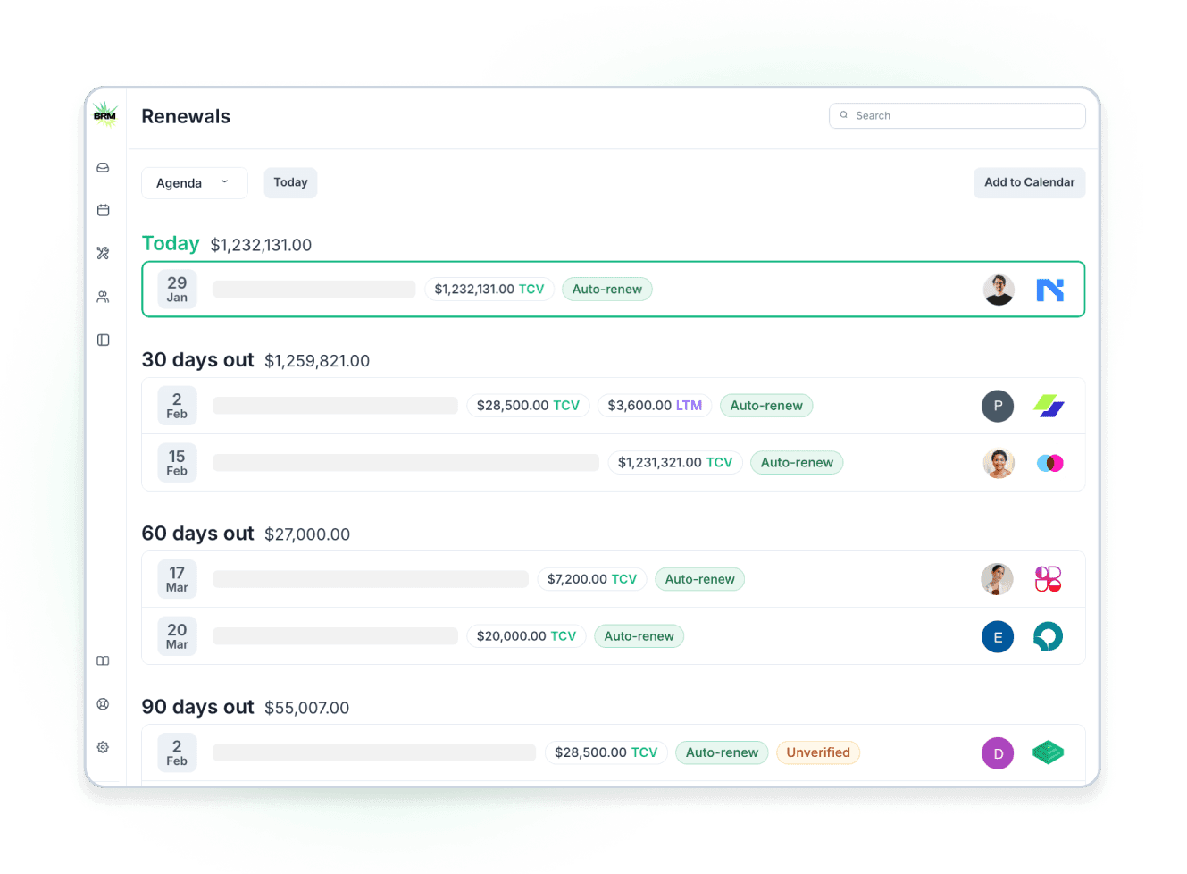 BRM gathering data from a variety of sources